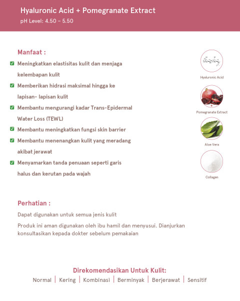 Dear Me Beauty Single Activator Face Serum- Hyaluronic Acid + Pomegranate Extract (12ml)