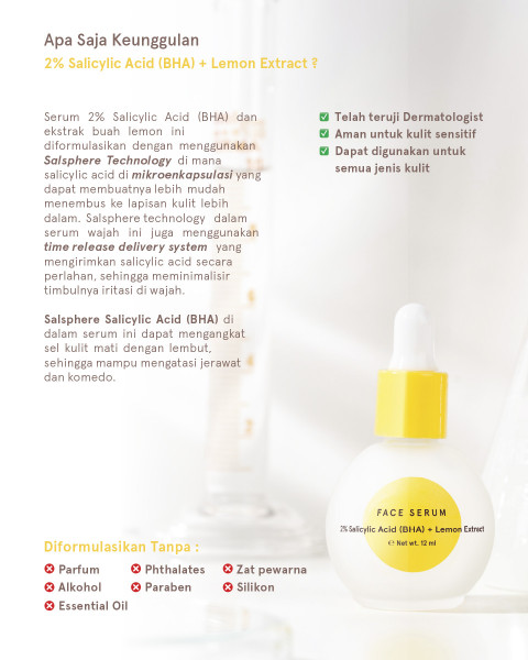 Dear Me Beauty Single Activator Face Serum- 2% Salicylic Acid (BHA) + Lemon Extract (32ml)
