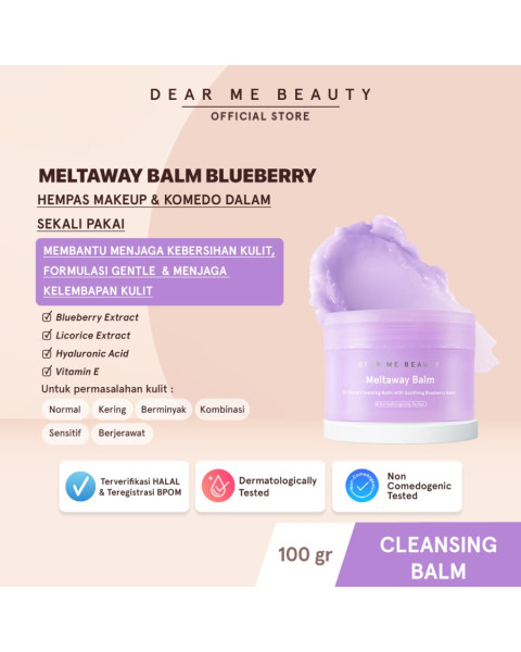 Dear Me Beauty Cleansing Balm - Meltaway Balm Blueberry (Hyaluronic Acid)