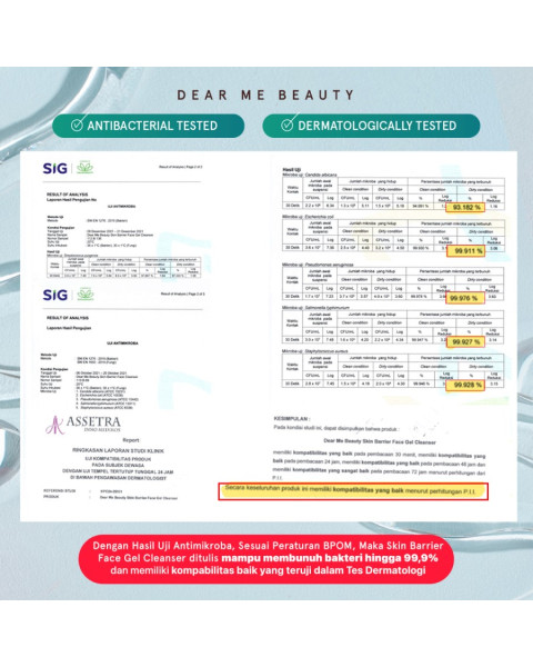 Dear Me Beauty Face Wash - Skin Barrier Face Gel (Ceramide) 100ml