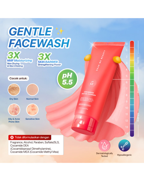 Dear Me Beauty Face Wash - Skin Barrier Face Gel (Ceramide) 100ml